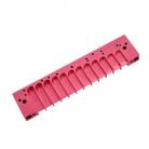Anodized Aluminum Red Comb for Hohner 270 Chromatic Harmonica